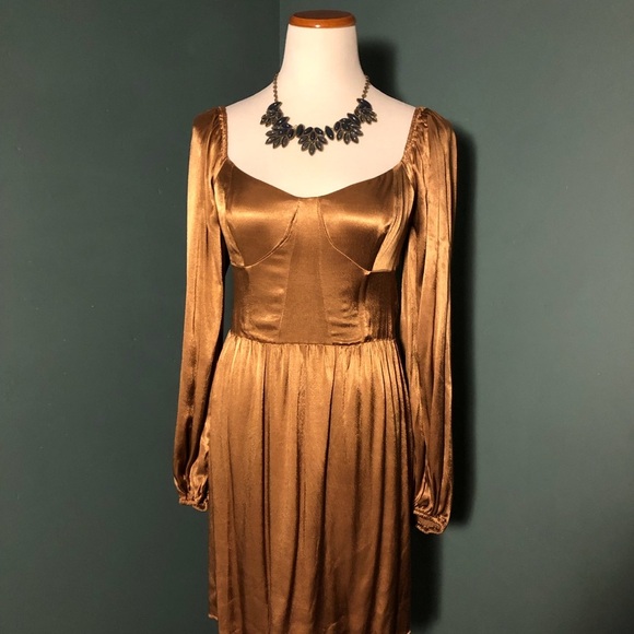 Altar'd State Dresses & Skirts - New , Altered state dress, bustier style  bones in structure, gold/ copper